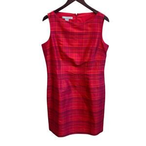 Vintage Marconi 100% Silk Plaid Dress Size 10